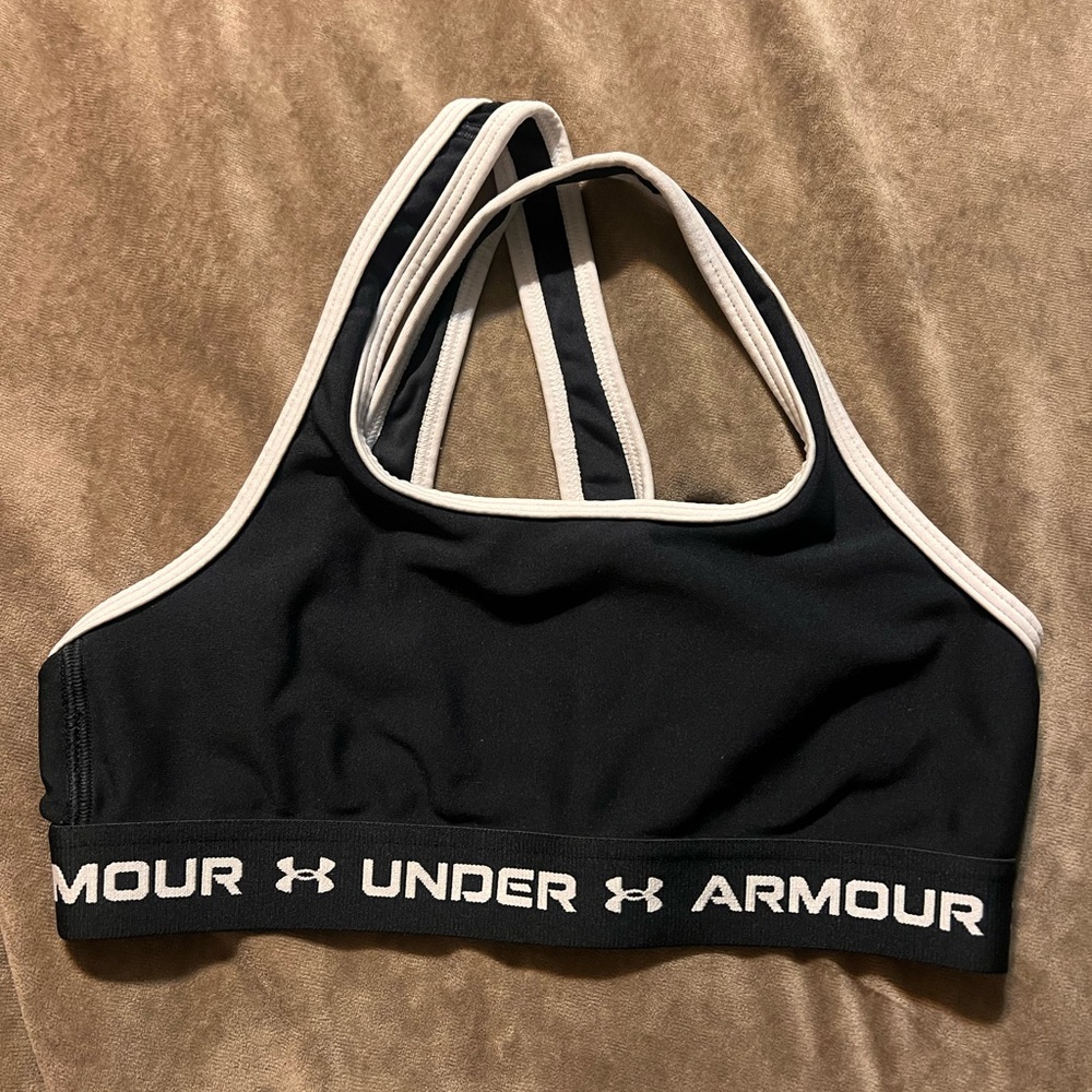 Under Armour Kids Black and White Sports Bra